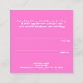 Carte De Référencement Cute Faux Silver Sequin Rose Beauty Salon Référenc (Dos)