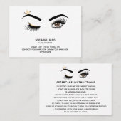 Carte De Référencement De Belles Lashs Link Eye Crown Aftercare (Devant / Derrière)