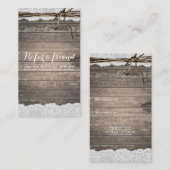 Carte De Référencement Dentelle rustique Twine Country Chic Référer un am (Devant / Derrière)