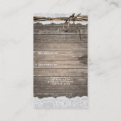 Carte De Référencement Dentelle rustique Twine Country Chic Référer un am (Dos)