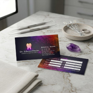 Carte De Référencement Dentiste professionnel Clinique dentaire Rose Gold
