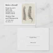 Carte De Référencement Dessin de vertèbres (Devant / Derrière)