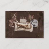 Carte De Référencement Deux chatons avec gâteau d'anniversaire (Devant)