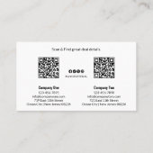 Carte De Référencement Deux grandes entreprises, une comarque noire et bl (Dos)