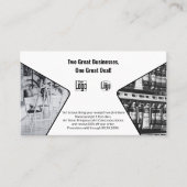 Carte De Référencement Deux grandes entreprises, une comarque noire et bl (Devant)