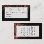 Carte De Référencement Dory Rose Noire Gold Sparkly Glitter Fringe (Devant / Derrière)