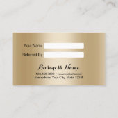 Carte de référencement | Dots Confetti Noir & Or M (Dos)