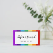 Carte De Référencement drapeau arc-en-ciel (Debout devant)