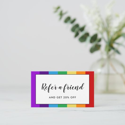 Carte De Référencement drapeau arc-en-ciel (Debout devant)