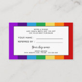 Carte De Référencement drapeau arc-en-ciel (Dos)