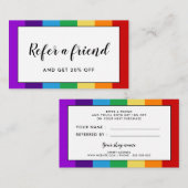 Carte De Référencement drapeau arc-en-ciel (Devant / Derrière)