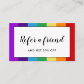 Carte De Référencement drapeau arc-en-ciel (Devant)