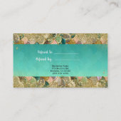 Carte De Référencement Écailles de Sirène Doré Pailleté Parrainer une Ami (Dos)