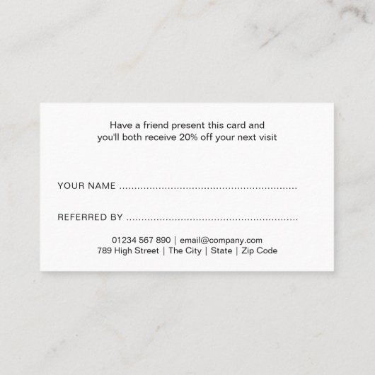 Carte De Référencement Écran moderne chic Red Love Heart (Dos)