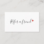 Carte De Référencement Écran moderne chic Red Love Heart (Devant)