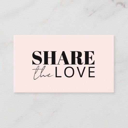 Carte De Référencement Elegant Bold Pastel Black Salon (Devant)