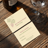 Carte De Référencement Elegant Botanical Grapevine Design