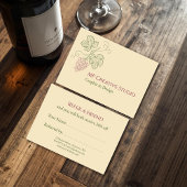 Carte De Référencement Elegant Botanical Grapevine Design