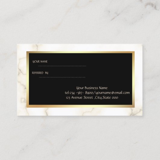 Carte De Référencement Elégant cadre de Parties scintillant moderne, cart (Dos)