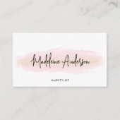 Carte De Référencement Elegant Chic Blush Parties scintillant or rose coi (Devant)