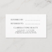 Carte De Référencement Elégant ciseaux d'or rose moderne coiffeur (Dos)