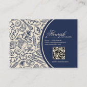 Carte De Référencement Elegant Classic Navy Blue Cake Bakery  (Devant)