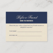 Carte De Référencement Elegant Classic Navy Blue Cake Bakery  (Dos)