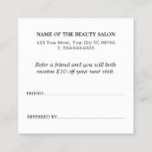 Carte De Référencement Elegant Clean Bold Red White Salon (Dos)