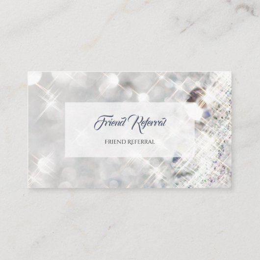 Carte De Référencement Élégant FAUX Parties scintillant diamant Sparkle f (Dos)