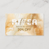 Carte De Référencement Elegant Gold Marble Professional (Devant)