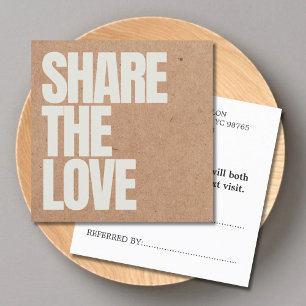 Carte De Référencement Élégant Gras Imprimé Kraft Beige Salon