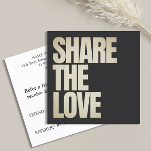 Carte De Référencement Élégant Gris foncé Or