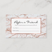 Carte De Référencement Elégant ivoire blanc faux rose or parties scintill (Devant)