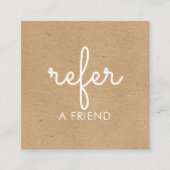 Carte De Référencement Élégant Kraft rustique simple (Devant)