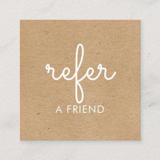 Carte De Référencement Élégant Kraft rustique simple (Devant)