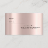Carte De Référencement Élégant luxe moderne rayé or rose (Dos)