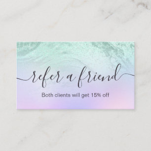 Carte De Référencement Elégant maquilleur de parties scintillant verte me