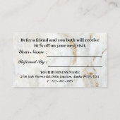 Carte De Référencement Elégant marbre bleu Lotus (Dos)