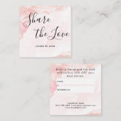 Carte De Référencement Élégant marbre de Parties scintillant en or rose p (Devant / Derrière)