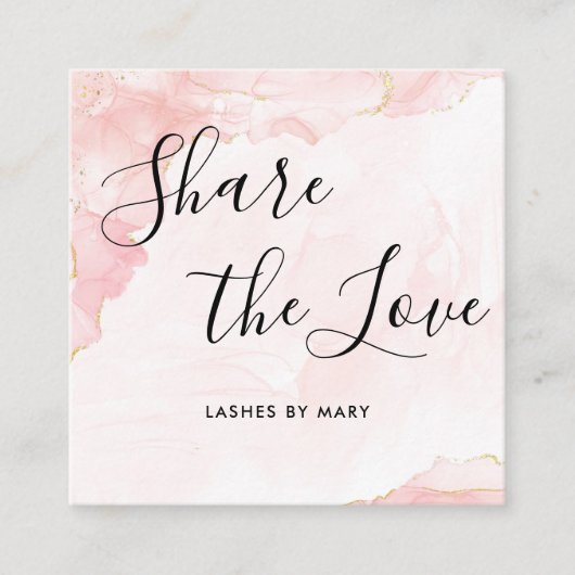 Carte De Référencement Élégant marbre de Parties scintillant en or rose p (Devant)