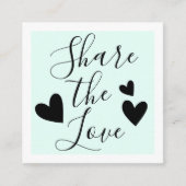 Carte De Référencement Élégant minimal Mint Vert blanc Script (Devant)