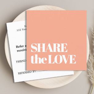 Carte De Référencement Élégant minimaliste Pastel Apricot Bold