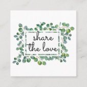 Carte De Référencement Elégant moderne Eucalyptus recommander un ami (Devant)