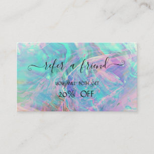 Carte De Référencement Élégant Opal Professionnel tendance Iridescente