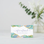 Carte De Référencement Élégant Opale de feu pierre moderne (Debout devant)