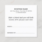 Carte De Référencement Elegant Pastel Green Beige Brown Salon (Dos)