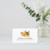Carte De Référencement Élégant peigne de miel avec abeille (Debout devant)