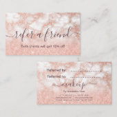 Carte De Référencement Élégant peintre de parties scintillant en or rose  (Devant / Derrière)