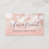 Carte De Référencement Élégant peintre de parties scintillant en or rose  (Devant)