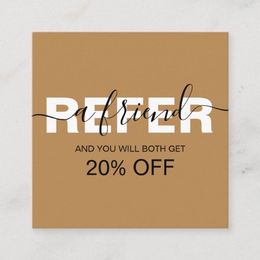 Carte De Référencement Élégant professionnel Orange Terracotta Boho Référ (Devant)